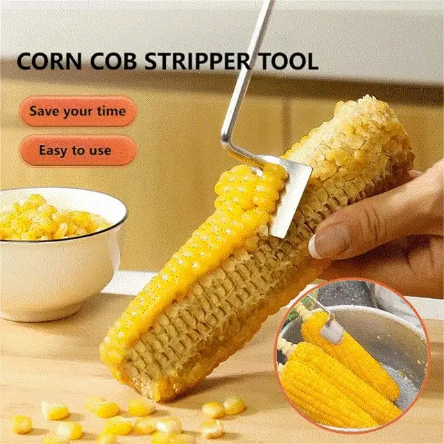 Unique Gift Long Handle Stainless Steel Corn Stripping Tool StripChef