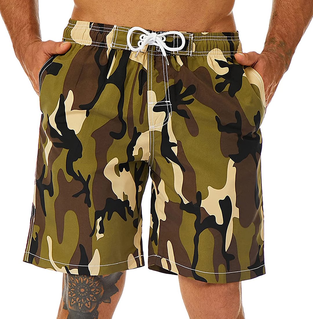 camo swimming trunks