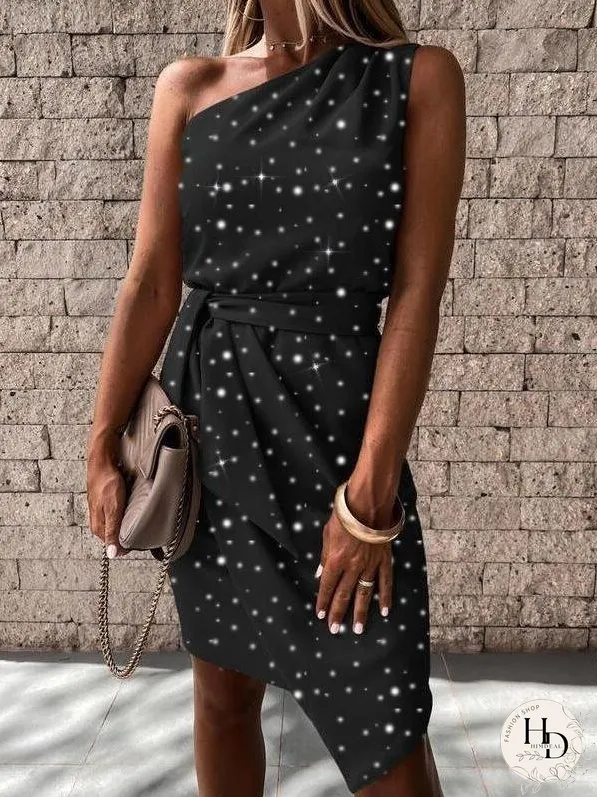 Dresses Shiny Sleeveless Strapless Tight Dress for Women