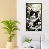 Diamond Painting - Full Round Drill - Cat and Flowers(Canvas|40*70cm)