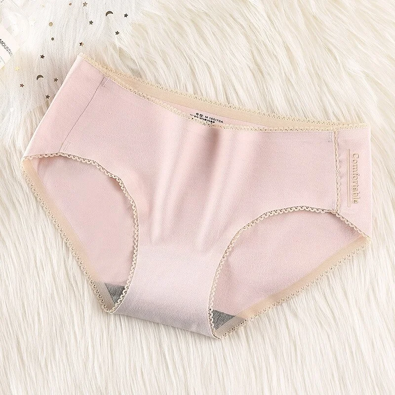 Billionm Cotton Women Panties Underwear 95% Cotton Breathable Solid Candy Color Women Girl Briefs Underpant Lingerie Panty