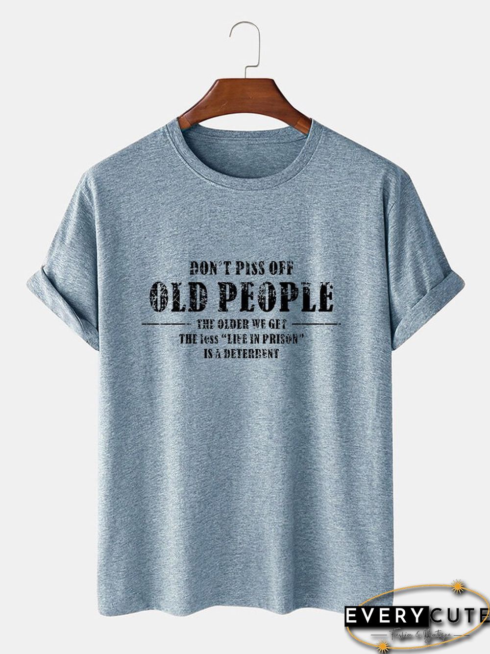 Cotton-Blend Vintage Printed Men's Fashion Print Tee