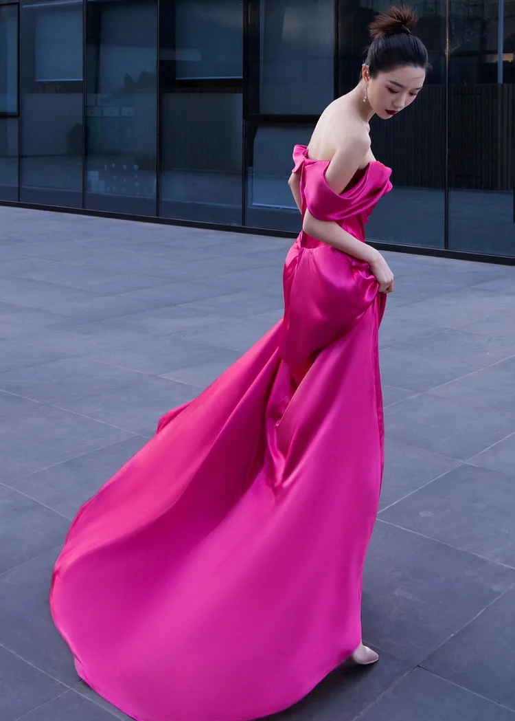 chinese dress ladies Symphony Dress - Rhinestone Bustier Top with Mermaid Like Maxi Dress