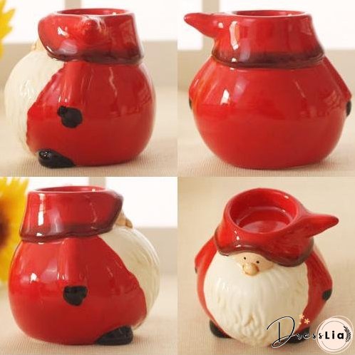 Cute Santa candle holder Xmas  Christmas party
