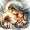 Jesus Virgin-Full Round Diamond Painting 30*30CM
