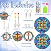 2pcs DIY Diamond Painting Cross Wind Chimes Crystal Window Suncatcher Craft Set Birthday Gifts Home Garden Decor