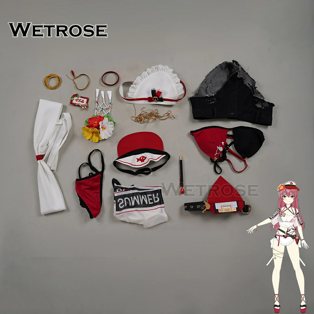 [Pre-Order] Wetrose Hololive Vtuber Houshou Marine Summer holonatsu Paradise Swimsuit Racing Outfit Cosplay Costume