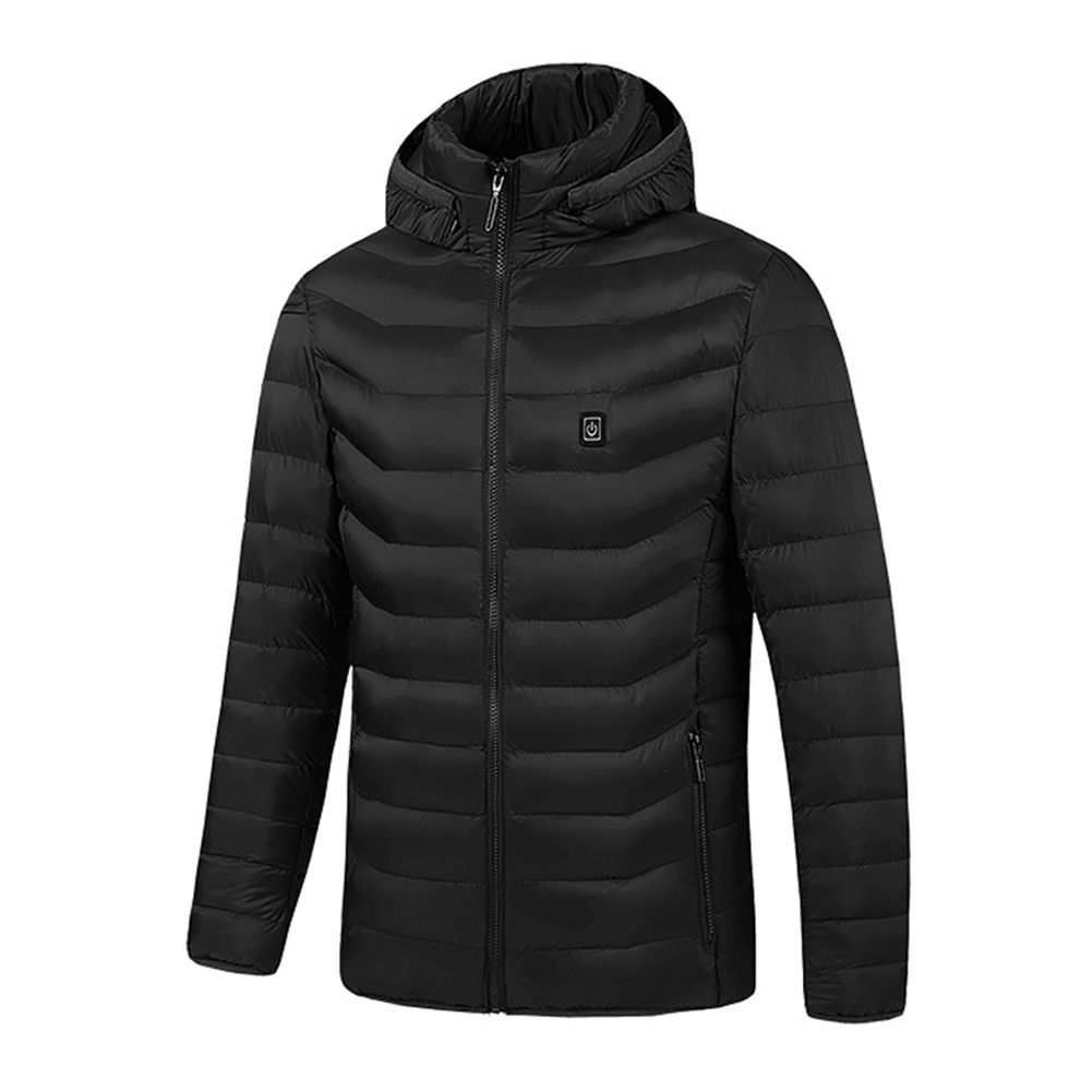 

Winter Outdoor Electric Heated Hooded Jacket Cotton USB Fishing Hiking Coat, 2xl, 501 Original