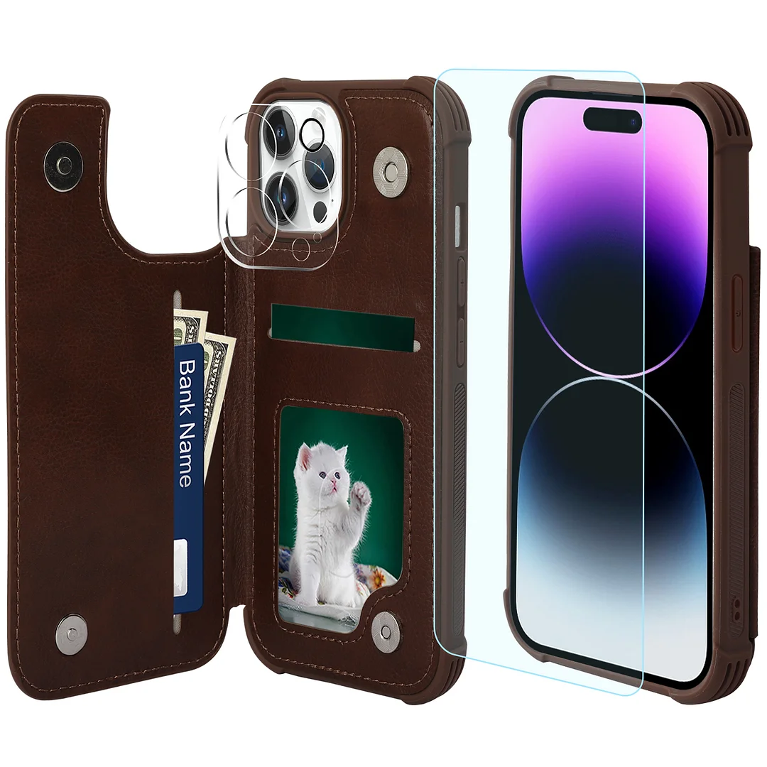 VANAVAGY Wallet Case for Apple iPhone 15 Pro Max 5G 6.7 inch Wallet Case