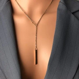 pornhint Pornhint circle lariat bar Discreet public day collar Submissive rose gold stainless steel chain & infinity Y w/bar whip crop flogger pillar pendant