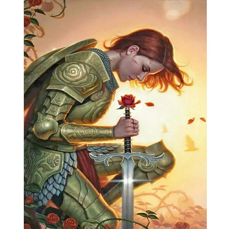 Rose Warrior 40*50CM (Canvas) Full Round Drill Diamond Painting gbfke