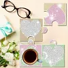 4pcs DIY Diamond Painting Coaster Kit With Holder - Love