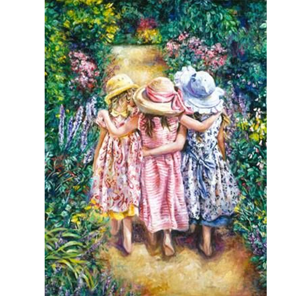 

Garden Girls - Round Drill Diamond Painting - 40*50CM, 501 Original