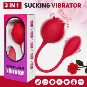 App Remote Control Double Head Rose Clit Sucker & Bullet Vibrator