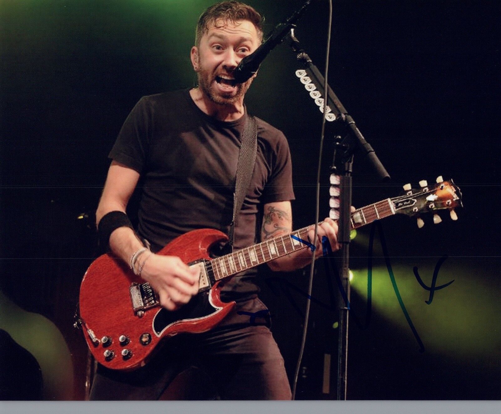 Tim McIlrath Signed Autograph 8x10 Photo Poster painting RISE AGAINST Lead Singer COA