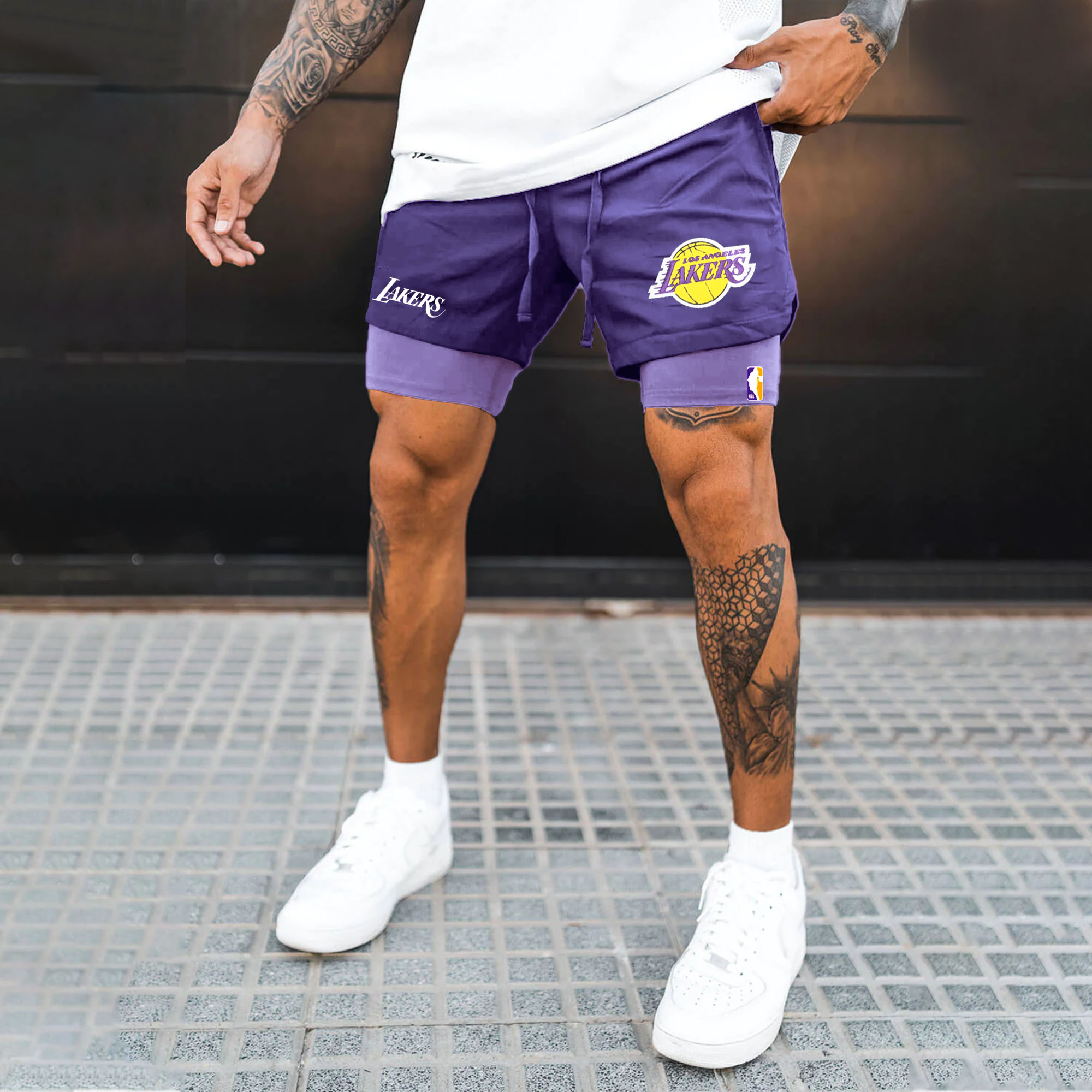 Men's Champion Lakers NBA Mesh Performance Shorts