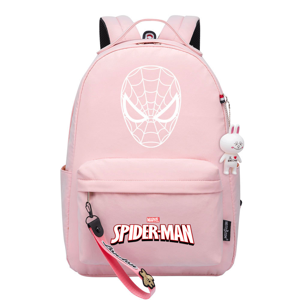 Spider-Man Backpack - Stylish and Spacious School Bag with Cartoon Accessories and Dual Side Pockets for Leisure and Travel-Mayoulove
