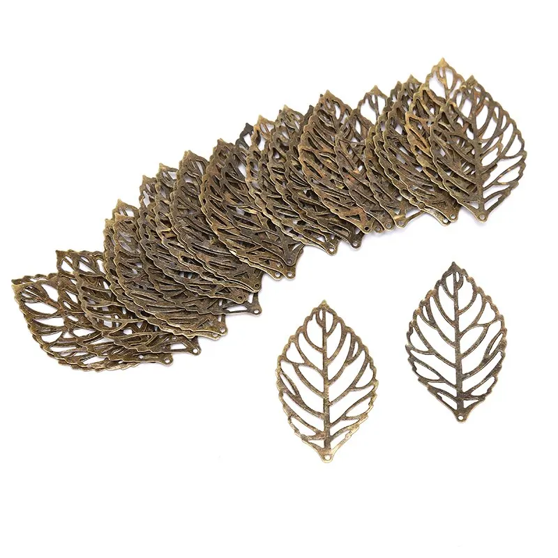 30/20/10 DIY Jewelry Earrings Stud Pin Filigree Flower Wraps Connectors DIY Jewelry Making Accessories Metal Crafts Decoration