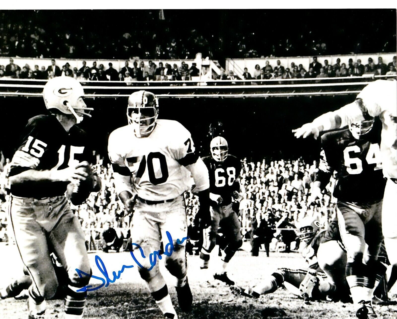 GLEN CONDREN NEW YORK GIANTS ACTION SIGNED 8x10