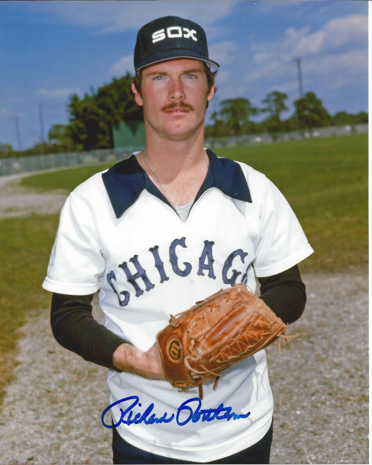 Rich Wortham autographed 8x10 Chicago White Sox Topps Vault#2