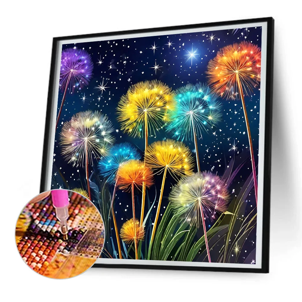 Diamond Painting - Full Round Drill - Dandelion(Canvas|30*30cm)