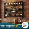 [US Local Warehouse] A-Line Bar Stand Wall Mounted Wine Rack Metal Bottle&Glass Holder Display Shelf