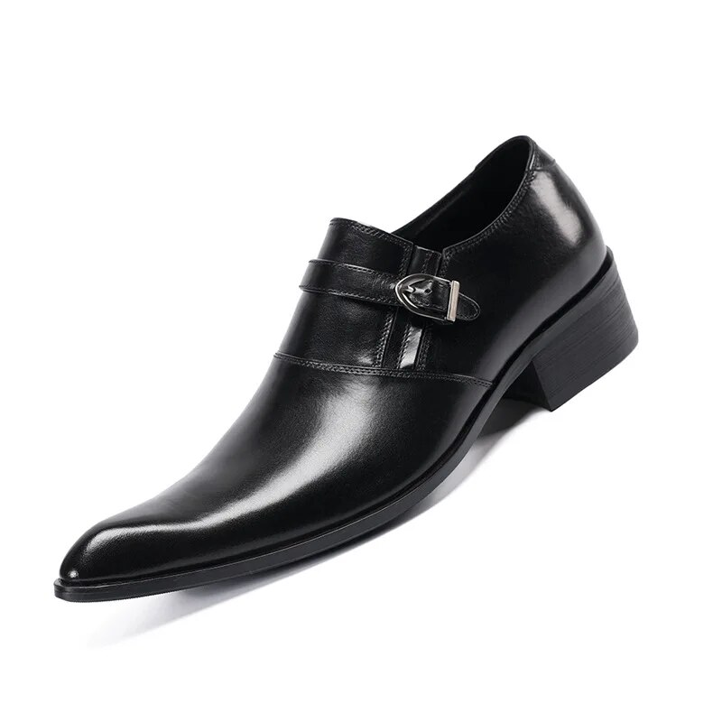 VCSHOES Mens Oxford Shoes Genuine Leather Luxur Sapato Social Formal Wear Man Wedding Dress Office Pointed Toe Loafers