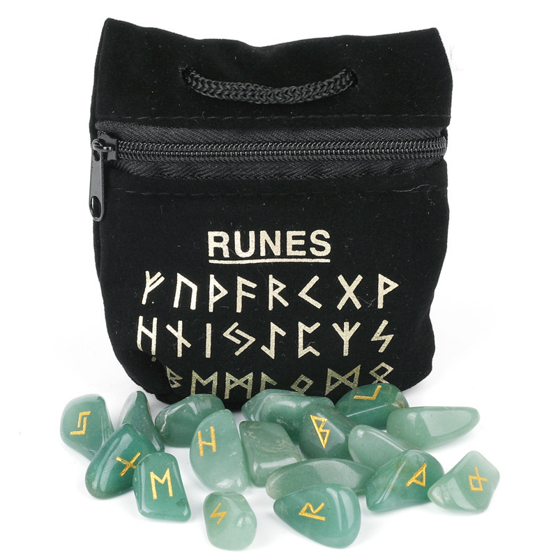 25-Piece Rune-Inspired Natural Crystal Assortment for Iconic Export - Gemstone Set