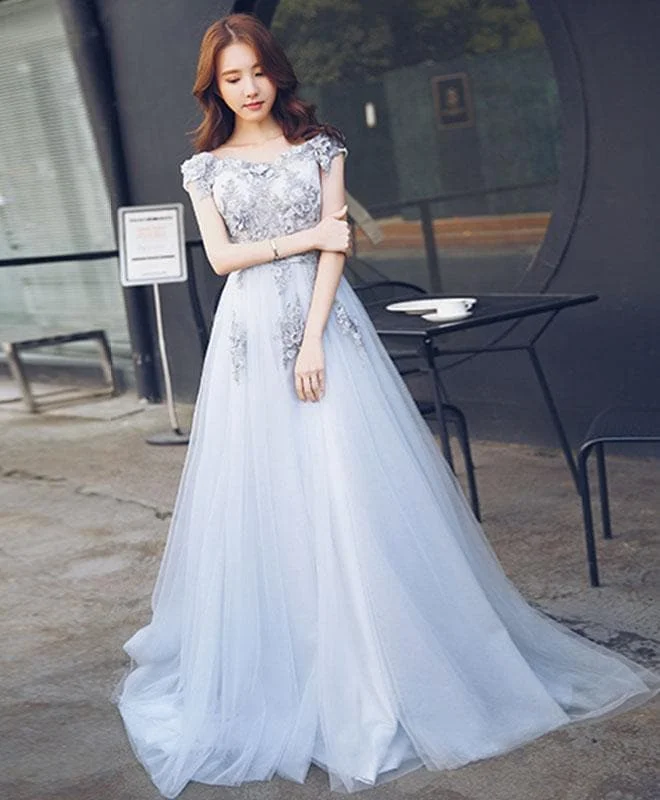Elegant Tulle Lace Long Prom Dress, Tulle Formal Dress