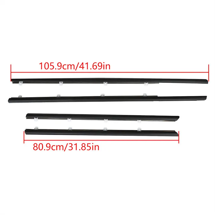 Silscvtt 4PCS Black Weatherstrip Window Seal Exterior Sealing Trim Strip Replacement for 2012-2015 Civic 72410TR0A01