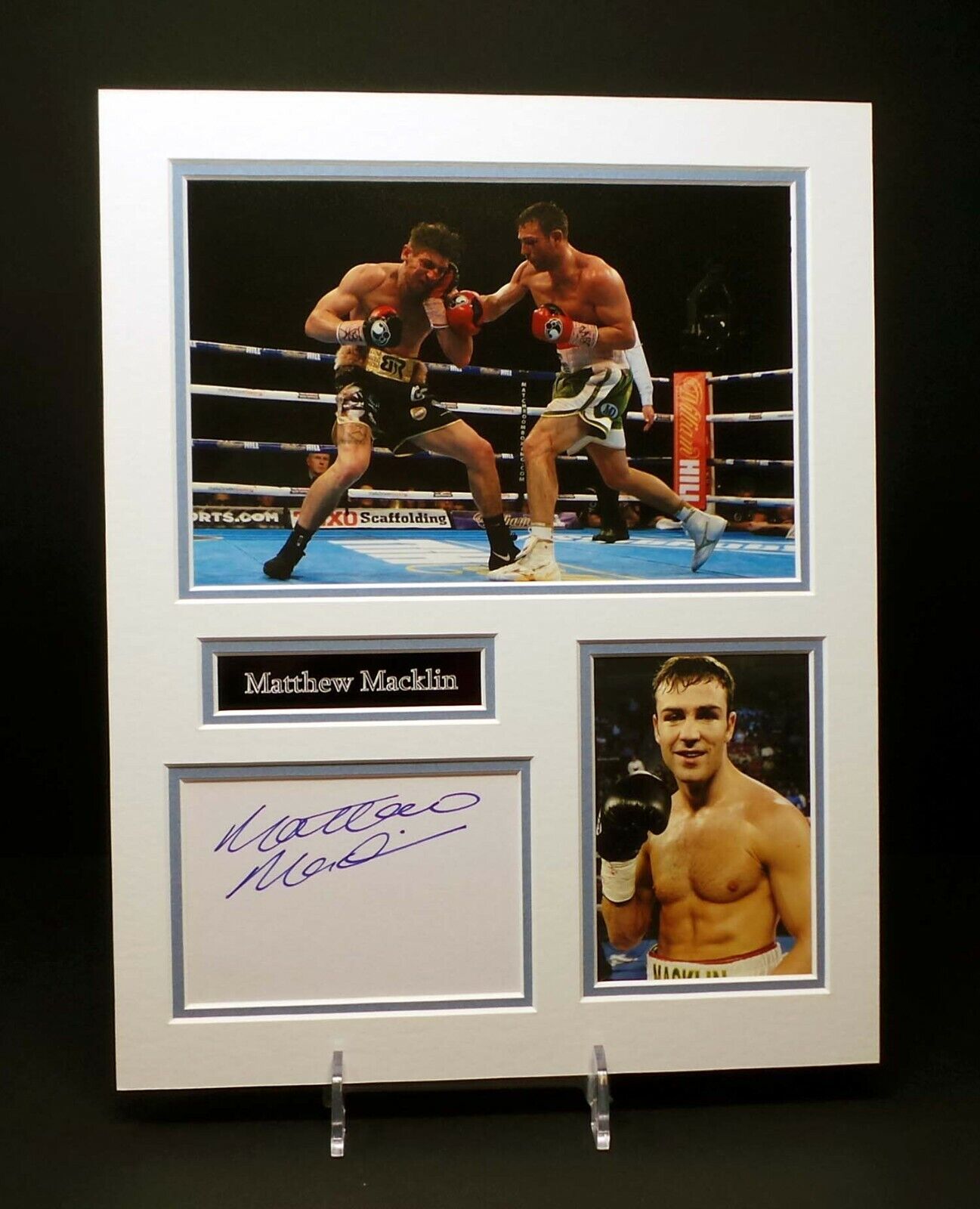 Matthew MACKLIN Signed Mounted Photo Poster painting Display AFTAL RD COA Irish Boxer