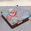 Wooden DIY Cute Old Lady Diamond Painting Kit Note Box with 160 Papers Gifts