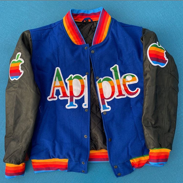 Apple print sports jacket