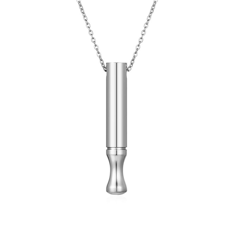 Classic Style Geometric Whistle 303 Stainless Steel Plating Pendant Necklace