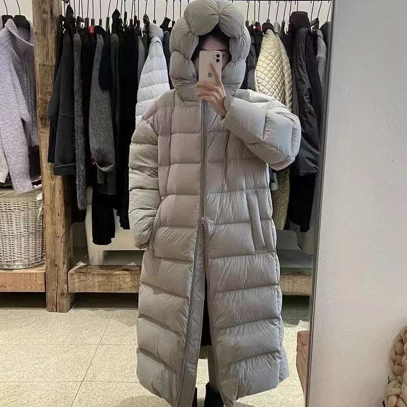 Toloer Cold Resistant Goose Down Add Thick Big Quilt Down Jacket Female Long Style 2024 New When There Is No Gallbladder Straight Filling Puff Coat Fashion-Outfit Ideas