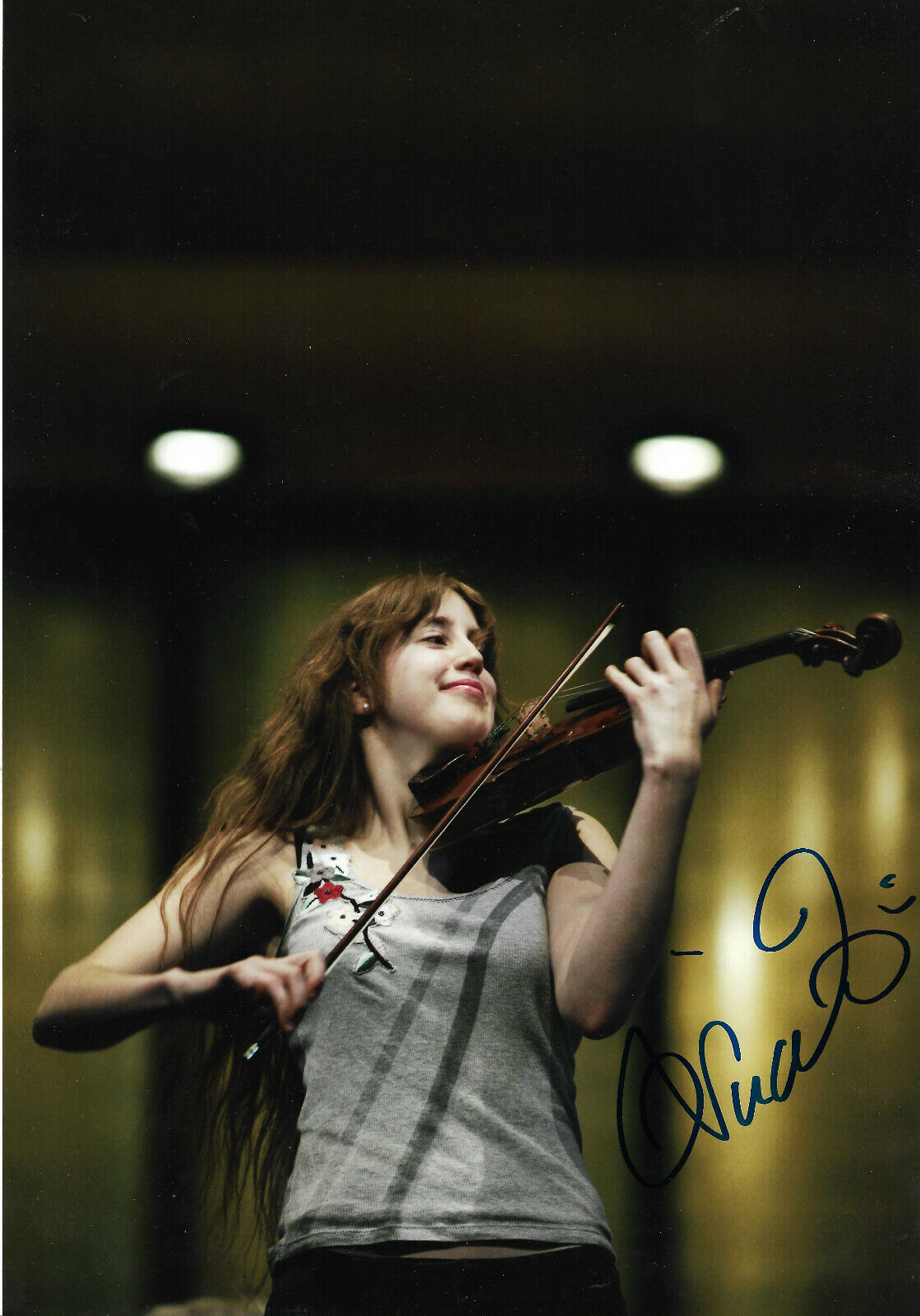 Vilde Frang Violine signed 8x12 inch Photo Poster painting autograph