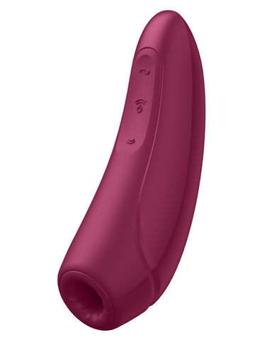 Pornhint Satisfyer Curvy 1+ Pressure Wave + Vibration Stimulator - Dark Red