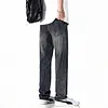 Men's Cotton Polyester Jeans High Waist Straight Leg Lightweight Durable Spring Summer