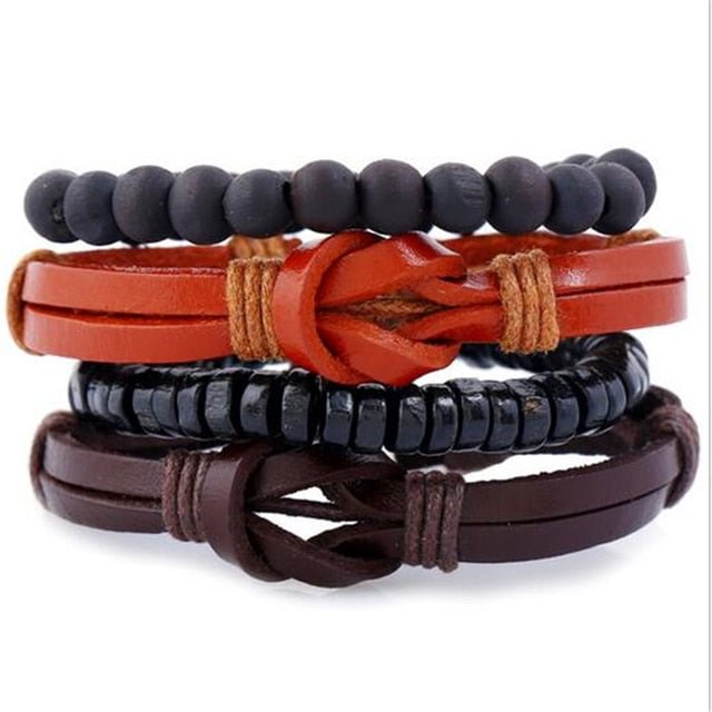YOY-Vintage Multilayer Leather Bracelet For Men