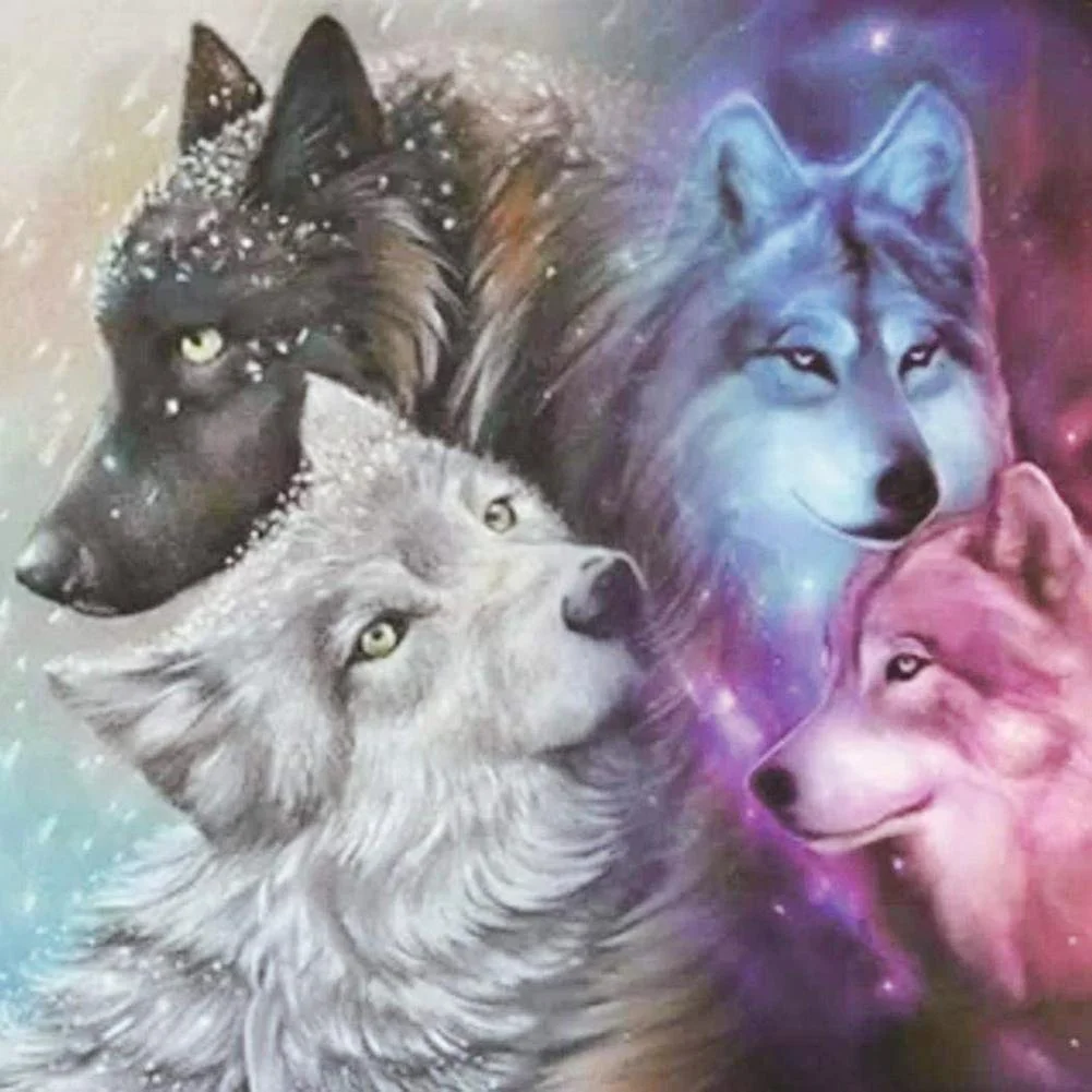 Full Round Diamond Painting Wolves (30*30cm)