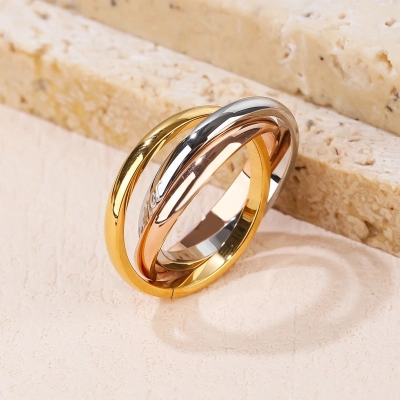 Minimalist Circle Titanium Steel Rings