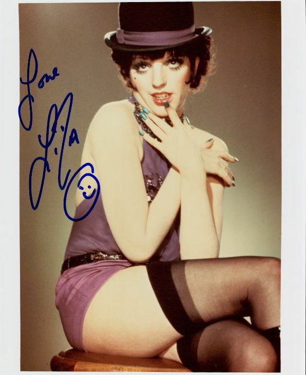 Liza Minnelli (Cabaret) signed 8x10 Photo Poster painting In-person