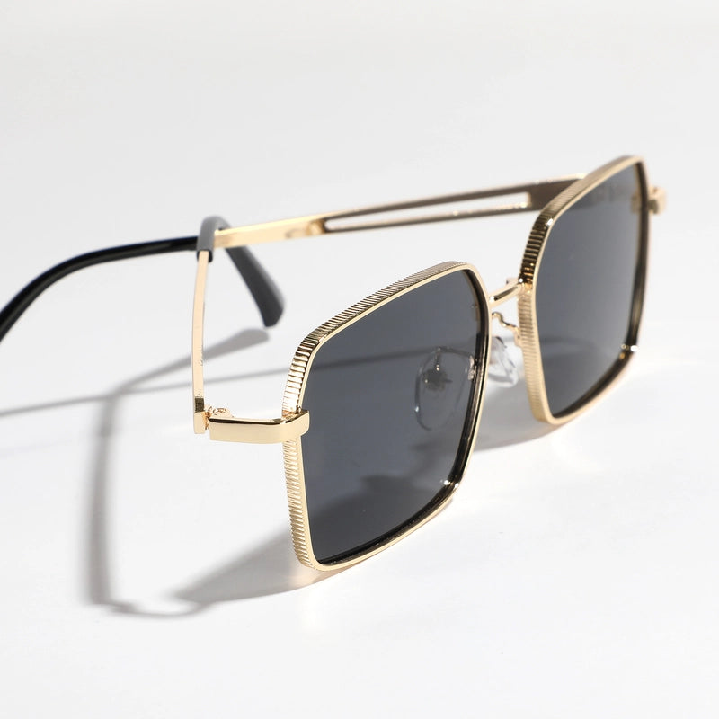 Vacation Minimalist Color Block Ac Square Full Frame Women’s Sunglasses