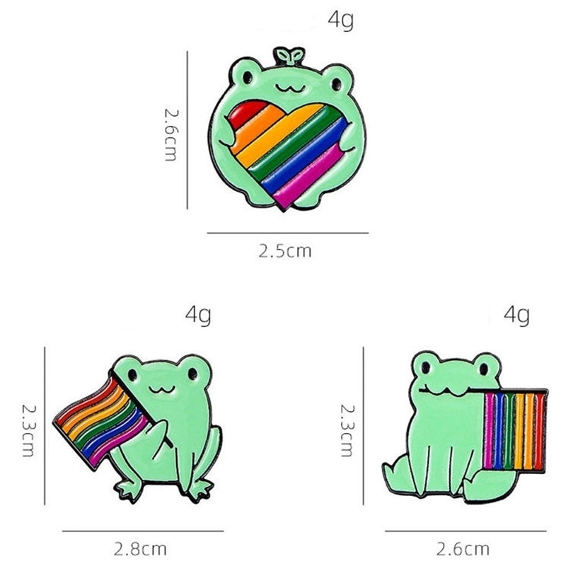Cartoon Style Cute Frog Alloy Stoving Varnish Unisex Brooches