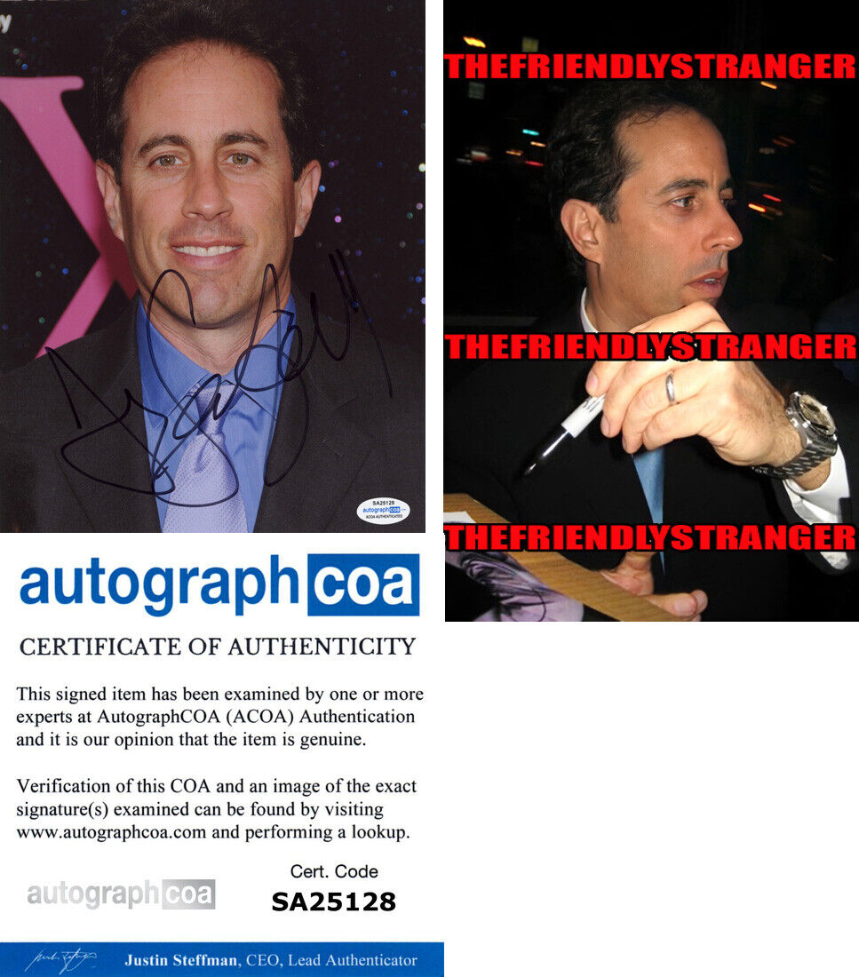 JERRY SEINFELD signed Autographed 8X10 Photo Poster painting c PROOF - SEINFELD Star ACOA COA