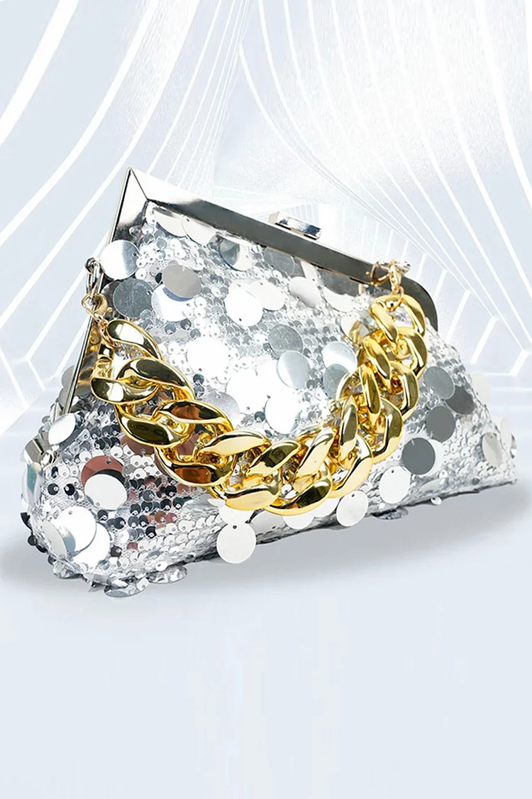 Banquet Sequin Irregular Shape Lock Bag - Xpluswear