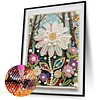 Diamond Painting-DIY Sparkling Special Shaped Pearl Drill White Daisies(30x40cm)