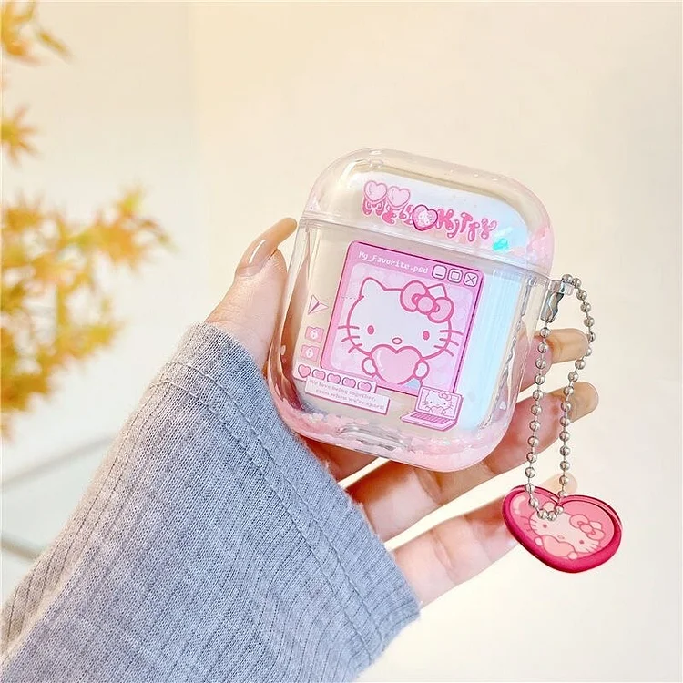 Sanrio Hello Kitty Quicksand Apple AirPods 3 Case Apple AirPods 1 2 Case Cover AirPods Pro Case iPhone Headphone Accessories