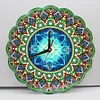 (US Local)DIY Full Drill Special Shape Diamond Painting Datura Clock it