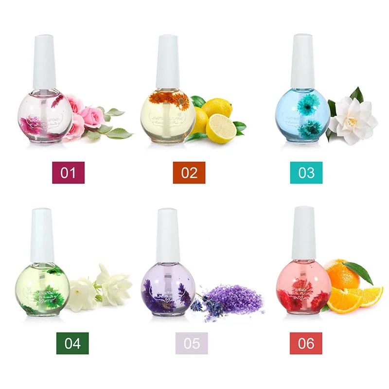 15ml Nail Nourishment Oil Dried Flowers Softener Nutritional Cuticle Oil Treatment Nutritious Gel Polish Nail Care Nail Art Tool-Nail Inspo